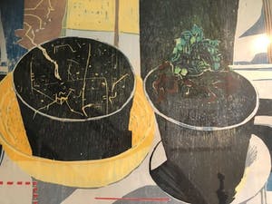 Vincent van Ojen - Stilleven met twee zwarte potten kopen? Bied vanaf 160!