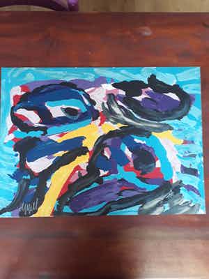 Karel Appel - 3 faces like clouds verkocht voor € 300!