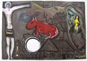 Marc Chagall - 2 farbige Lithographien in "Derriere Le Miroir" von 1950 kopen? Bied vanaf 150!