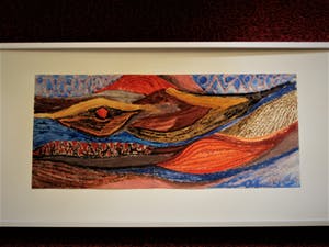 Pieter Kooistra - Friese alleskunner- Gemengde techniek 1970 - "Aardlagen" gesigneerd kopen? Bied vanaf 10!