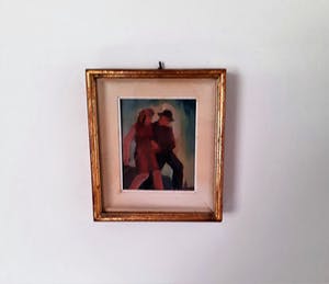 Niet of onleesbaar gesigneerd - Man en vrouw gearmd kopen? Bied vanaf 1!