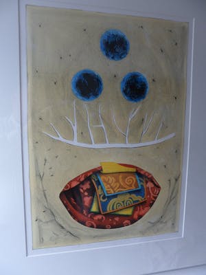Lon Buttstedt - Litho, Bundle, twig, three points - Ingelijst kopen? Bied vanaf 30!