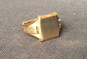 9K Goud - herenring in geelgoud, volledig gekeurd kopen? Bied vanaf 25!