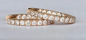 18 karaat Rosé gouden oorbellen  met 0.72 ct Diamanten kopen? Bied vanaf 800!