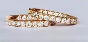 18 karaat Rosé gouden oorbellen  met 0.72 ct Diamanten verkocht voor € 800!