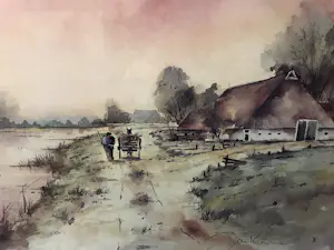 Jan Kooistra - Landschap in Friesland kopen? Bied vanaf 100!