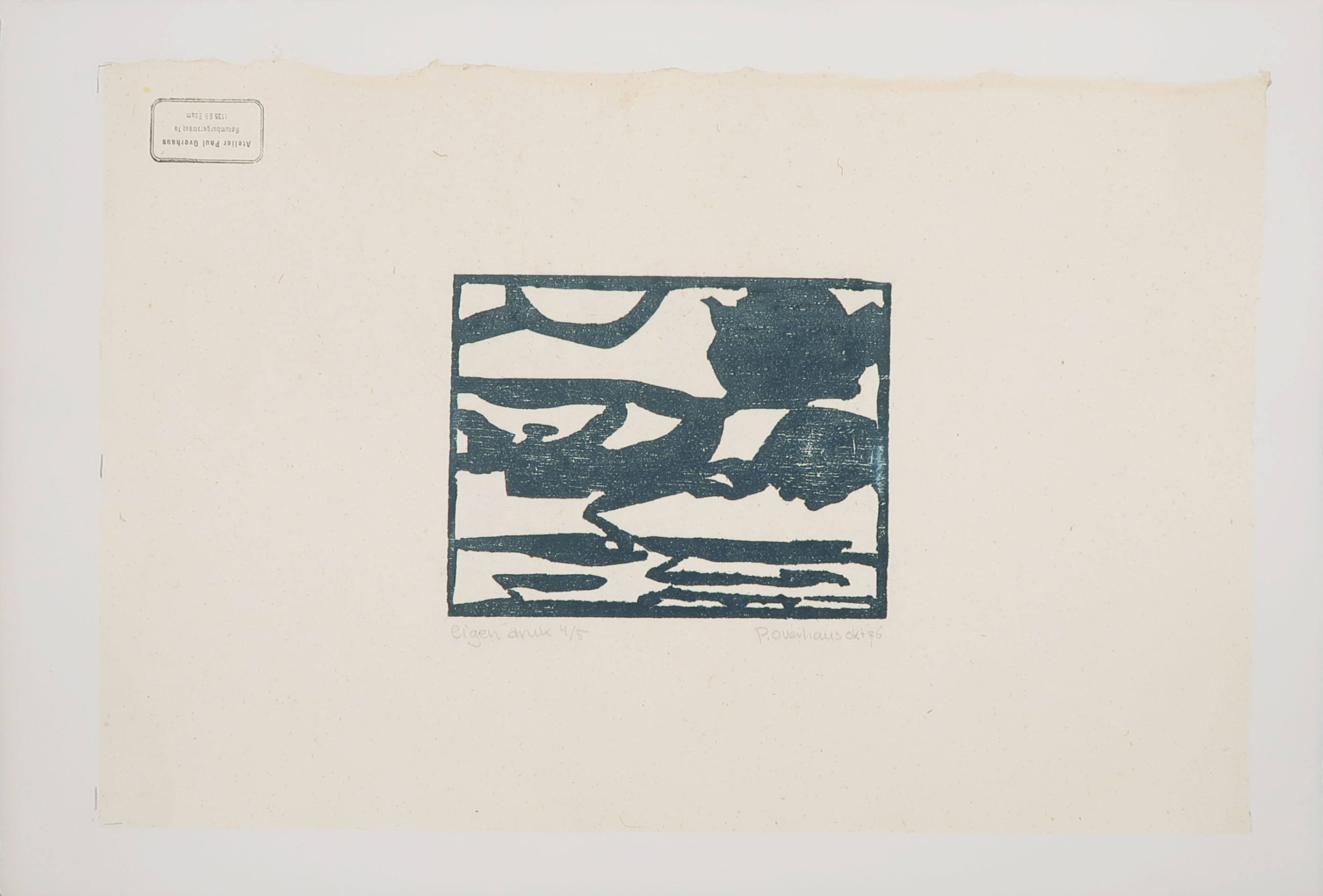 Paul Overhaus - Houtsnede, Wolkenlucht kopen? Bied vanaf 20!