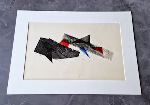 Theo Beerendonk - Polychrome jaren 60 reliëfdruk -geometrische compositie- UNICA exemplaar kopen? Bied vanaf 68!