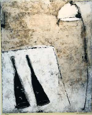 Frank Ermschel - zonder titel maar met lijst! verkocht voor € 120!