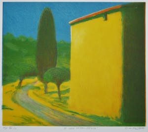 Elmar Gille - Elmar Gille, Reliëfdiepdruk, Op weg naar Pienza kopen? Bied vanaf 45!