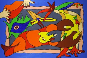 Hans Schoots - Acryl op doek, Zonder titel - Ingelijst (Groot) kopen? Bied vanaf 1!