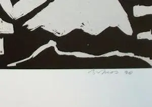 Ina Barfuss - Holzschnitt, o.T., Tierdarstellung, 1990 kopen? Bied vanaf 110!