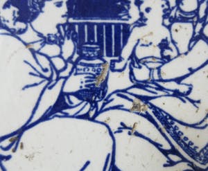 Minton & Co - Antieke blauw witte tegel - De Drie Koningen en het kindeke Jezus kopen? Bied vanaf 1!