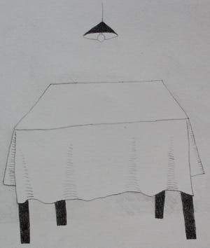 Klaas Gubbels - Litho: Tafel met lamp - 1979 kopen? Bied vanaf 175!