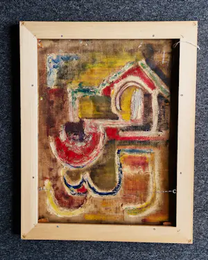 Lou Reelfs - (opnieuw in veiling) - leerling piet Mondriaan - jaren 30 olieverf - abstract kopen? Bied vanaf 87!