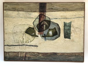 Jan Olyslager - Abstracte compositie kopen? Bied vanaf 400!