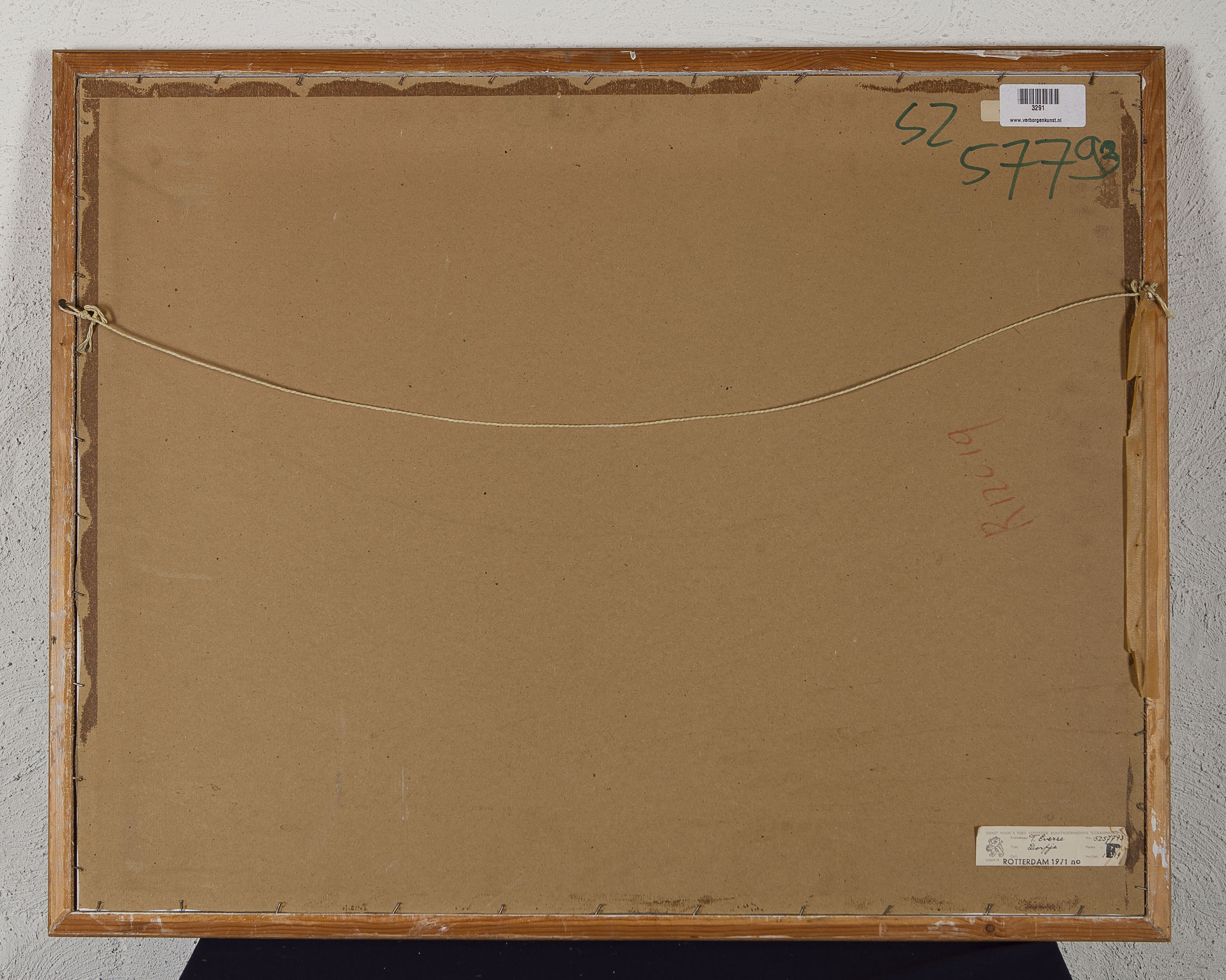 Dook Everse - Dorpje (Kral.Veer) - Aquarel op papier - gesigneerd r.o. - BKR Rotterdam, 1977 kopen? Bied vanaf 10!