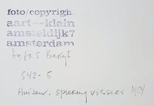 Aart Klein - Spiering vissers, gelatinezilverdruk kopen? Bied vanaf 295!