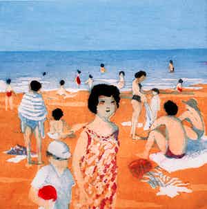 Willy Belinfante - Ets: "Strand" + Gesigneerd boek - 1981 verkocht voor € 100!