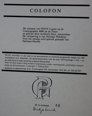 Dirkje Kuik - Zeldzame complete set van Petit 3 met 2 litho's - 1980 kopen? Bied vanaf 125!
