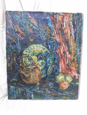 Riemko Holtrop - Expressionistisch stilleven kopen? Bied vanaf 79!