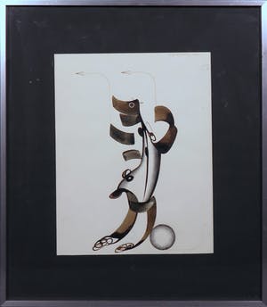 Niet of onleesbaar gesigneerd - Aquarel, Zonder titel - Ingelijst kopen? Bied vanaf 1!