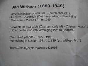 Jan Withaar - Aquarel. Stilleven. kopen? Bied vanaf 15!