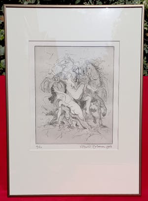 Ronald Tolman - Roof der Sabijnse maagden, aquatint ets (mooi ingelijst) kopen? Bied vanaf 100!