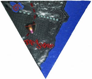 Warren Langley - Glas, Paneel met mozaïek ''Treasure'' kopen? Bied vanaf 300!