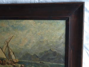 Niet of onleesbaar gesigneerd - Olieverf op doek , “Zeegezicht” – ingelijst , 69 x 89 cm kopen? Bied vanaf 10!