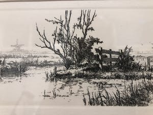 Harmen Kooistra - Landschap met molen kopen? Bied vanaf 20!