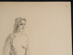 Jan Sluijters (jr.) - Potloodtekening, Staand naakt kopen? Bied vanaf 70!