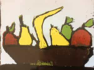 Niet of onleesbaar gesigneerd - Schaal “FRUITSCHAAL” verkocht voor € 1!