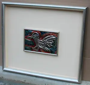 Corneille - Gepolychromeerde reliëf, in zilver: Vliegende vogel kopen? Bied vanaf 299!