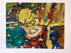 Phil Grisel - Expressionistisch olieverf "stilleven met theepot" - 1965 - GESIGNEERD. verkauft für € 51!