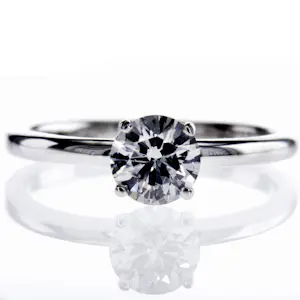 Ring 1,01 Natuurlijke Diamant - 14K witgoud kopen? Bied vanaf 1100!
