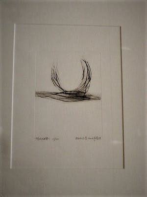 Ma Hui - KLM collectie 1996 - droge naald Ets - the Wind Blows - gesigneerd kopen? Bied vanaf 40!