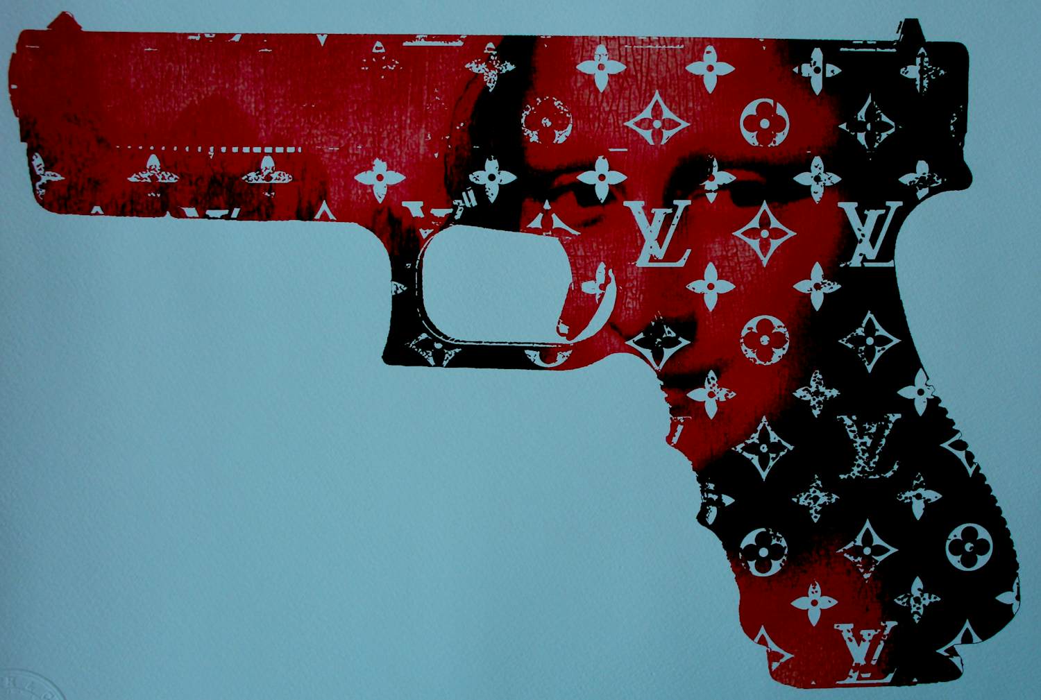 Buy Death NYC - Zeefdruk: Mona Gun, Glock and Napoleon - 2015? Bid from 60!