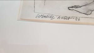 Corneille - Originele houtskool + Hugo Claus handgeschreven gedicht kopen? Bied vanaf 1550!