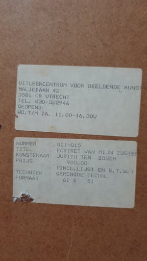 Judith ten Bosch - Portret van mijn zuster kopen? Bied vanaf 1!