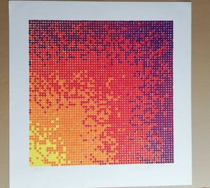David Roth - KLEURRIJKE GEOMETRIE / KLEURZEEFDRUK / 74x73cm / SIG / 1971 kopen? Bied vanaf 25!