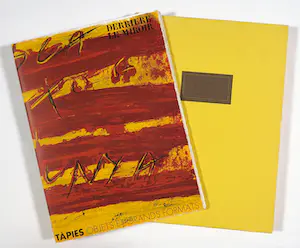 Antoni Tapies - Handgesigneerde en genummerde uitgave Derrière le miroir met originele litho's kopen? Bied vanaf 1!