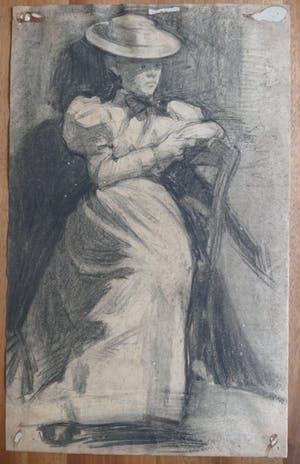 Casper Johannes Kampmeijer - Dame met hoed kopen? Bied vanaf 60!