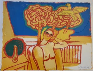 Corneille - Femme Jaune - gesigneerd - 200 ex - ingelijst kopen? Bied vanaf 1!