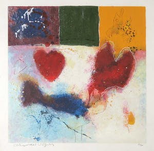 Alexander Vogels - Zeefdruk op geschept papier, Evolutions VIII - Ingelijst kopen? Bied vanaf 35!