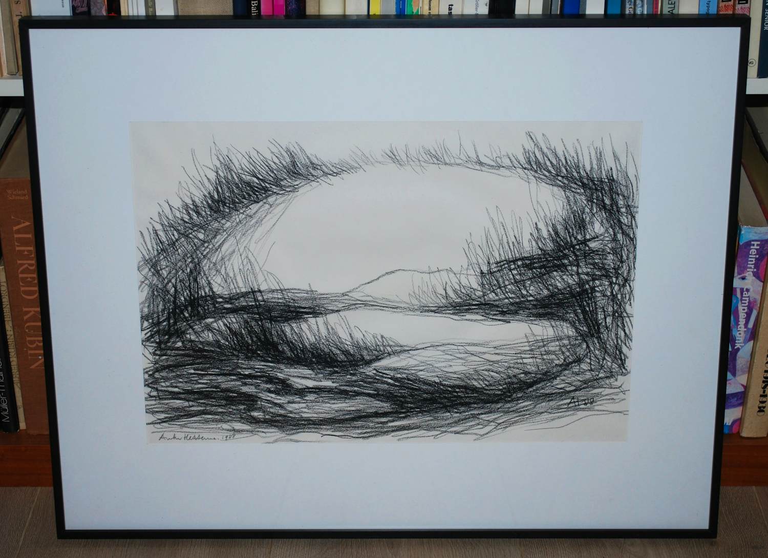 Auke Hettema - abstract landschap - tekening 1988 kopen? Bied vanaf 150!
