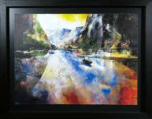 Peter Meijer - Zeefdruk, Berg en dal - Ingelijst (Groot) verkocht voor € 100!