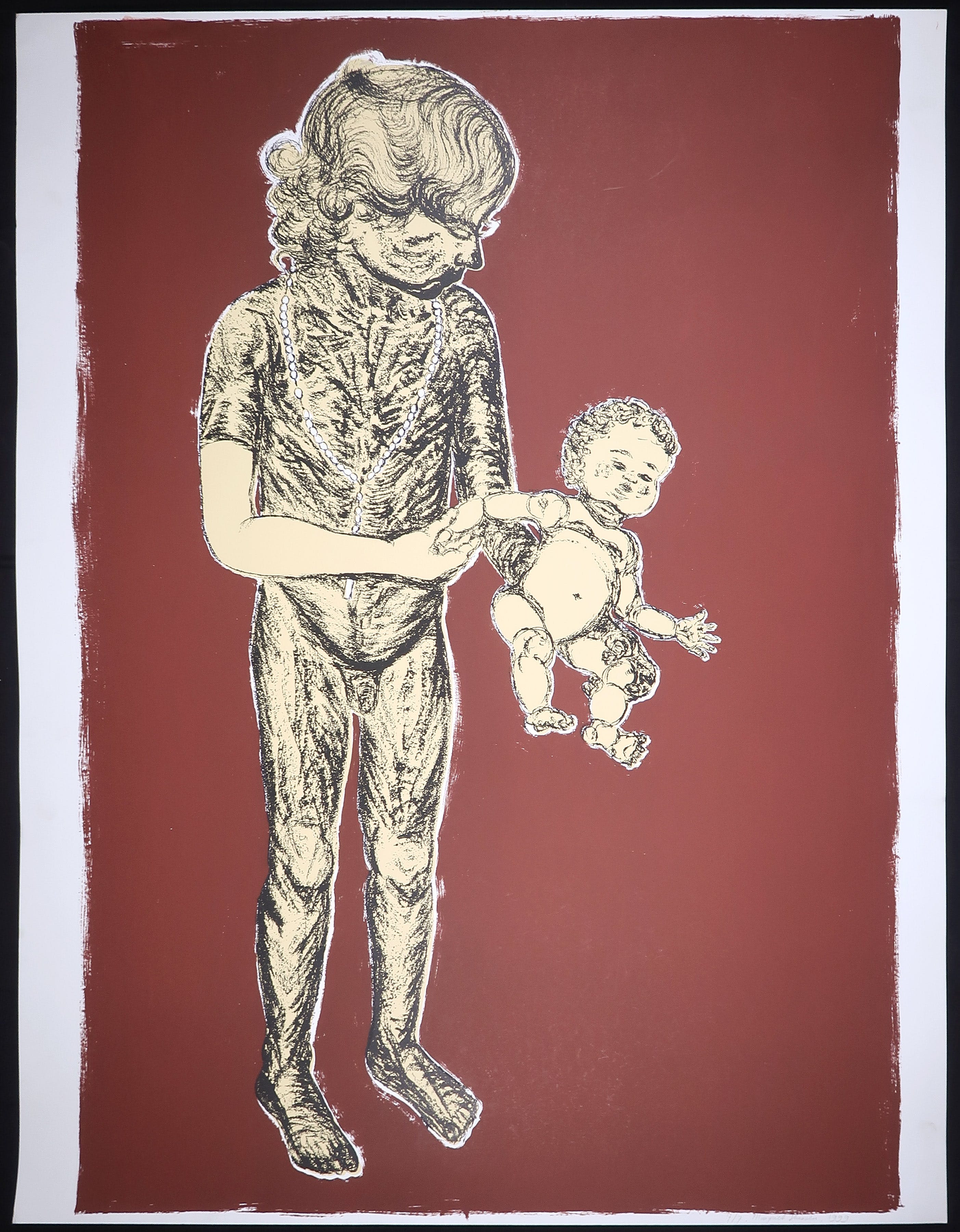 Margriet Thissen - Zeefdruk, Zonder titel (Groot!) kopen? Bied vanaf 100!