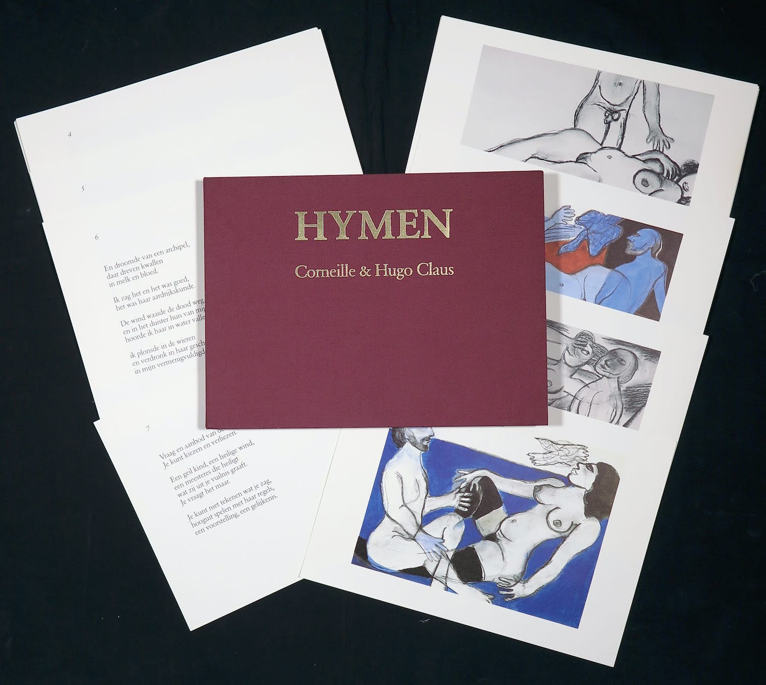 Hugo Claus - Hymen, Dertien gedichten bij dertien erotische werken van Corneille verkocht voor € 50!