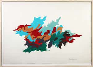 Henri Plaat - Gouache, Zonder titel - Ingelijst (Groot) verkocht voor € 1!